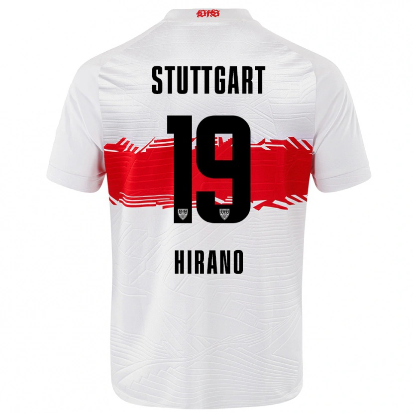 Danxen Niño Camiseta Yuka Hirano #19 Blanco Rojo 1ª Equipación 2025/26 La Camisa