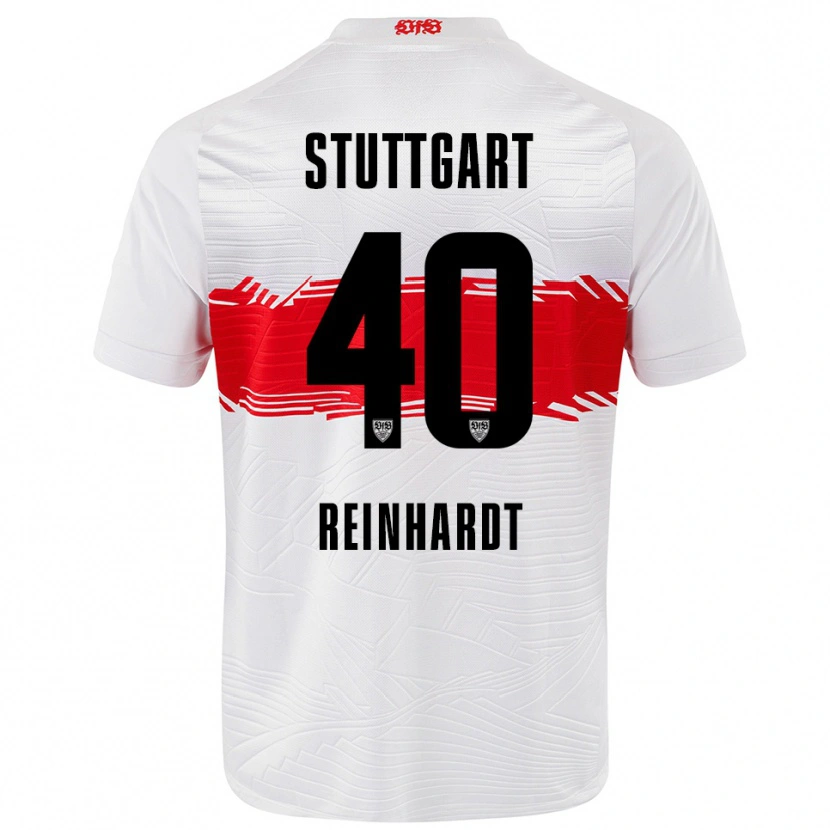 Danxen Niño Camiseta Peter Reinhardt #40 Blanco Rojo 1ª Equipación 2025/26 La Camisa