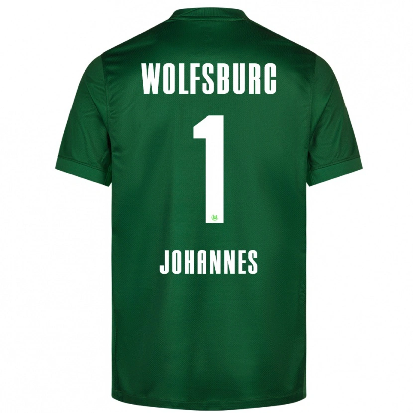 Danxen Niño Camiseta Stina Johannes #1 Verde Blanco 1ª Equipación 2025/26 La Camisa