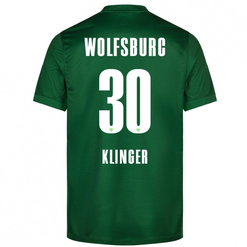 Danxen Niño Camiseta Niklas Klinger #30 Verde Blanco 1ª Equipación 2025/26 La Camisa