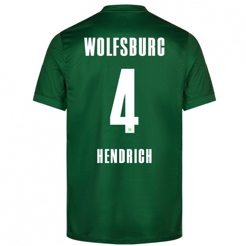 Danxen Niño Camiseta Kathrin Hendrich #4 Verde Blanco 1ª Equipación 2025/26 La Camisa