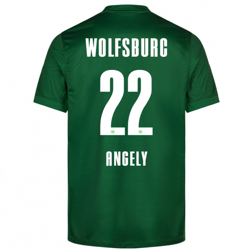 Danxen Niño Camiseta Mathys Angély #22 Verde Blanco 1ª Equipación 2025/26 La Camisa
