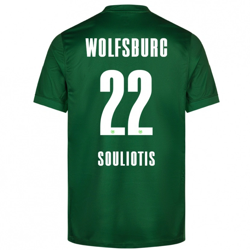 Danxen Niño Camiseta Spyridon Souliotis #22 Verde Blanco 1ª Equipación 2025/26 La Camisa