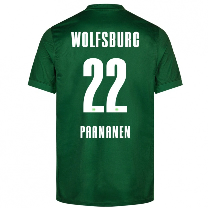 Danxen Niño Camiseta Otto Paananen #22 Verde Blanco 1ª Equipación 2025/26 La Camisa