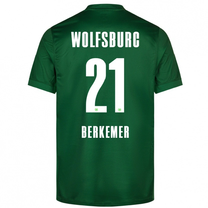 Danxen Niño Camiseta Melvin Berkemer #21 Verde Blanco 1ª Equipación 2025/26 La Camisa