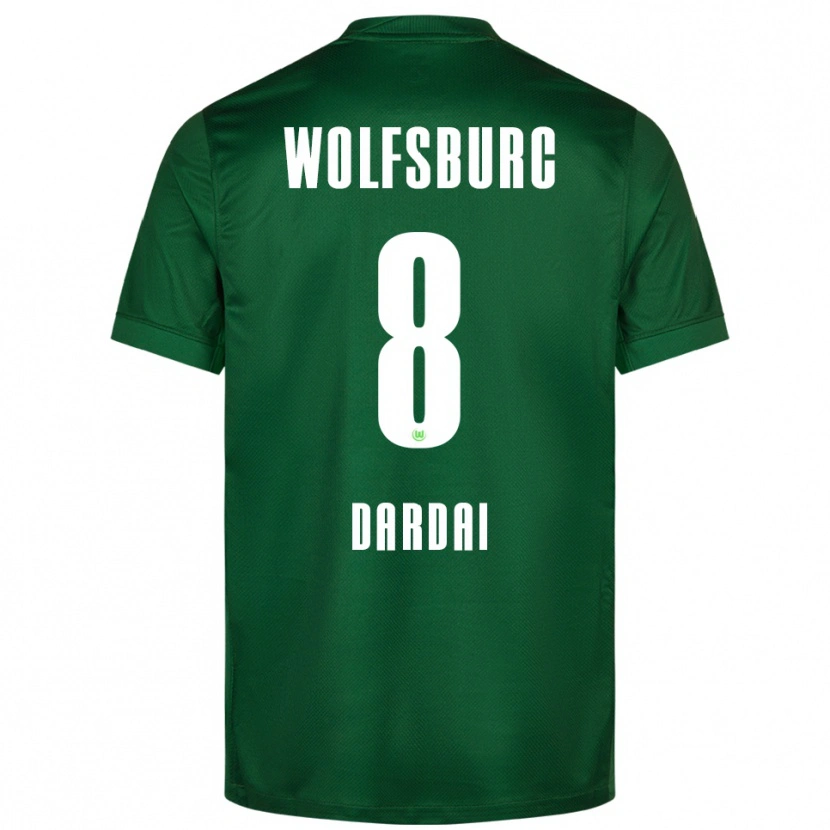 Danxen Niño Camiseta Bence Dárdai #8 Verde Blanco 1ª Equipación 2025/26 La Camisa