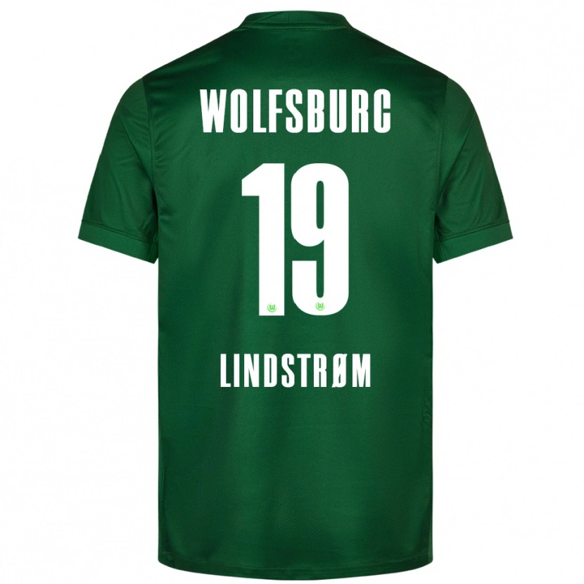 Danxen Niño Camiseta Jesper Lindstrøm #19 Verde Blanco 1ª Equipación 2025/26 La Camisa