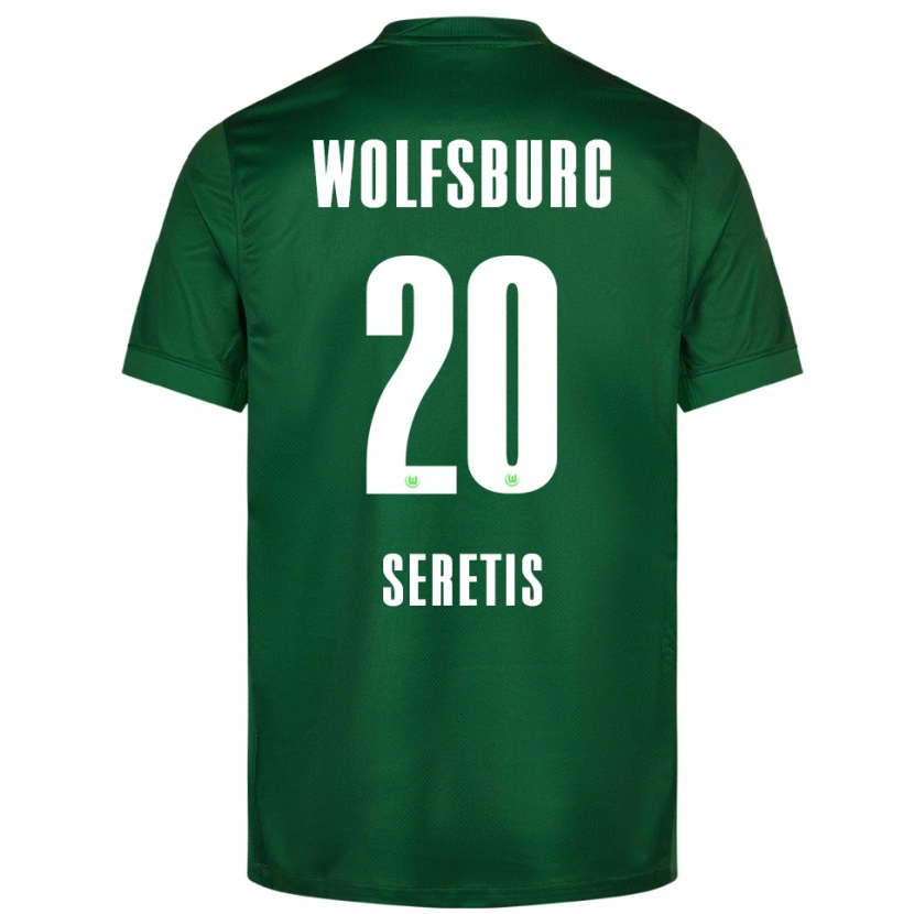 Danxen Niño Camiseta Isaiah Seretis #20 Verde Blanco 1ª Equipación 2025/26 La Camisa
