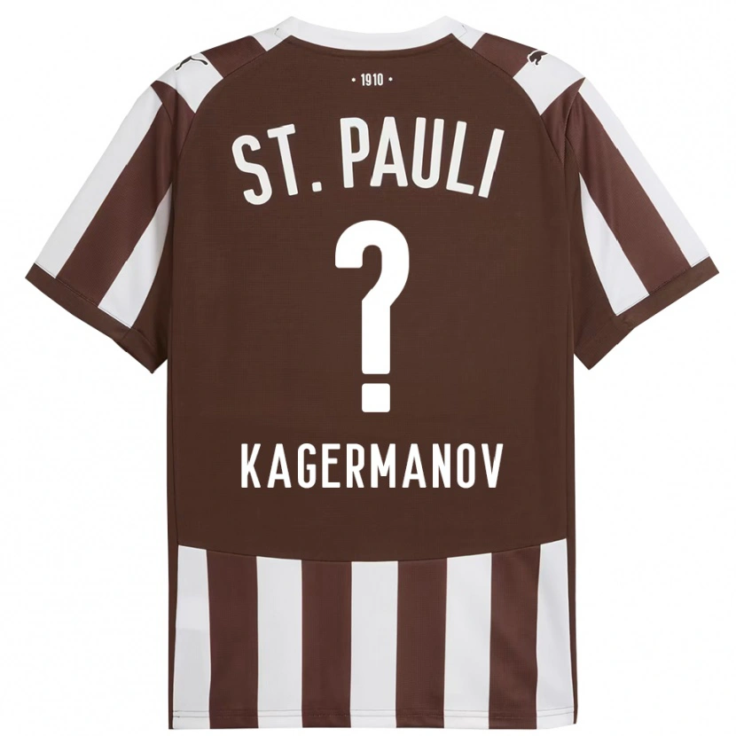 Danxen Niño Camiseta Muslim Kagermanov #0 Café Blanco 1ª Equipación 2025/26 La Camisa