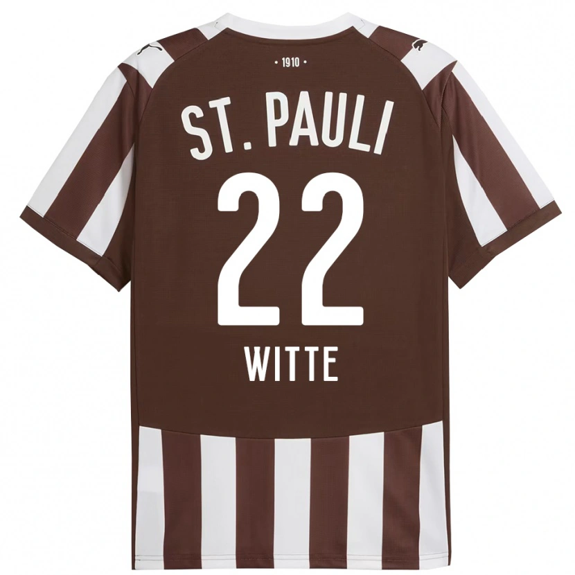 Danxen Niño Camiseta Melvin Witte #22 Café Blanco 1ª Equipación 2025/26 La Camisa