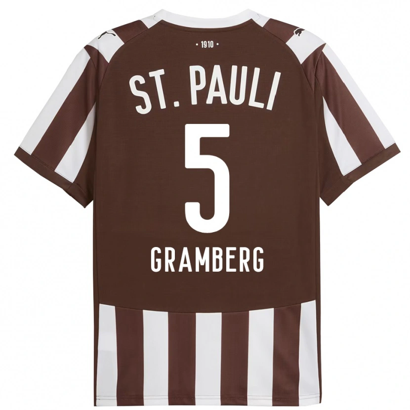 Danxen Niño Camiseta Jamel Gramberg #5 Café Blanco 1ª Equipación 2025/26 La Camisa