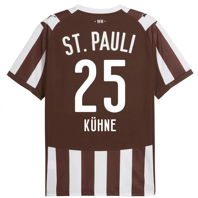 Danxen Niño Camiseta Florian Kühne #25 Café Blanco 1ª Equipación 2025/26 La Camisa