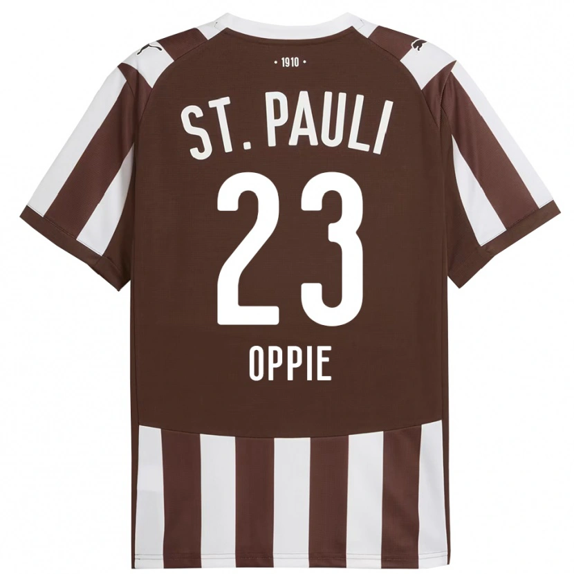Danxen Niño Camiseta Louis Oppie #23 Café Blanco 1ª Equipación 2025/26 La Camisa