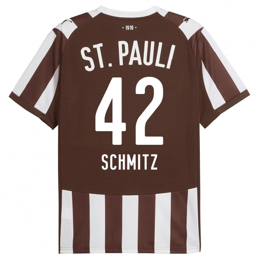 Danxen Niño Camiseta Marwin Schmitz #42 Café Blanco 1ª Equipación 2025/26 La Camisa