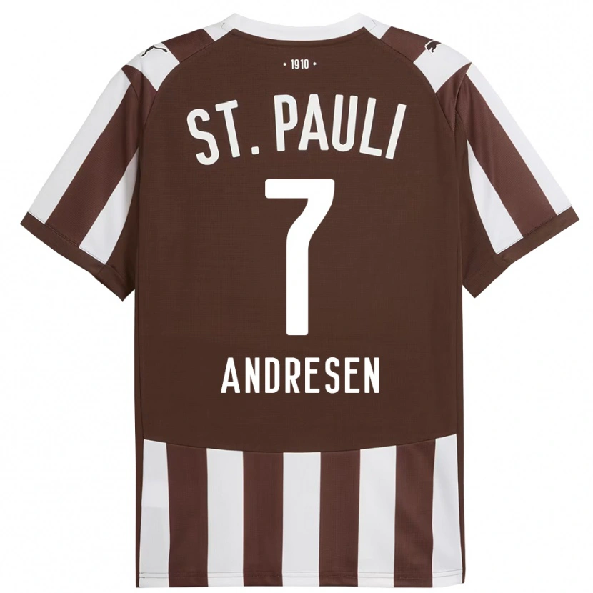 Danxen Niño Camiseta Jan Andresen #7 Café Blanco 1ª Equipación 2025/26 La Camisa