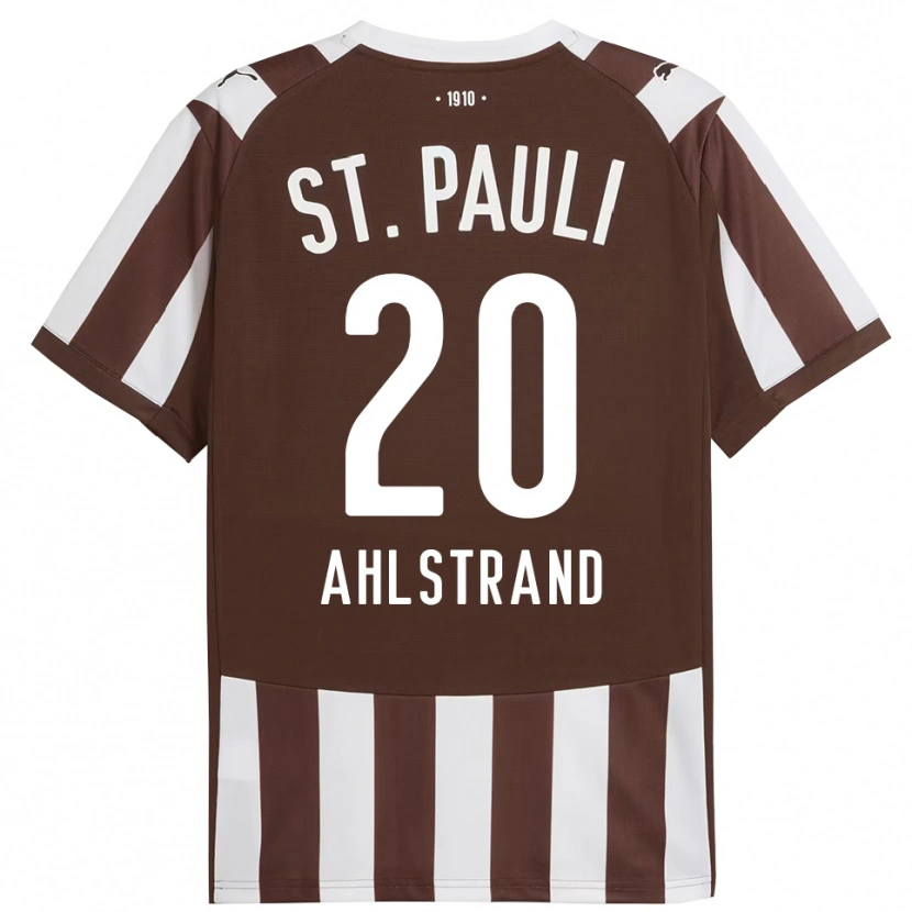 Danxen Niño Camiseta Erik Ahlstrand #20 Café Blanco 1ª Equipación 2025/26 La Camisa