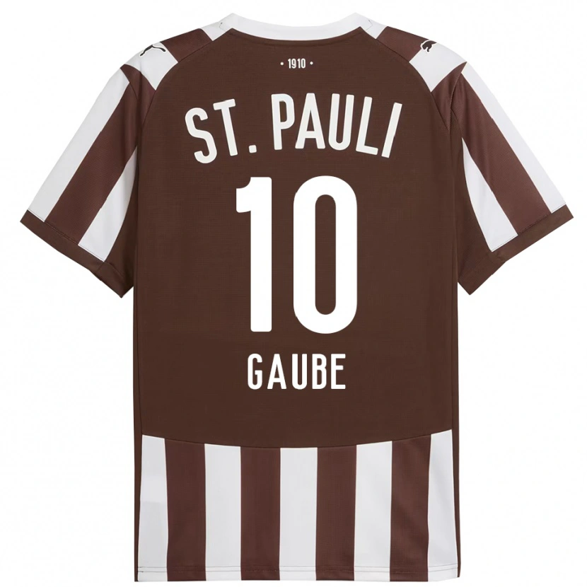 Danxen Niño Camiseta Bastian Gaube #10 Café Blanco 1ª Equipación 2025/26 La Camisa