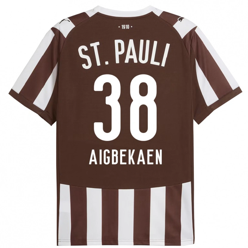 Danxen Niño Camiseta Romeo Aigbekaen #38 Café Blanco 1ª Equipación 2025/26 La Camisa