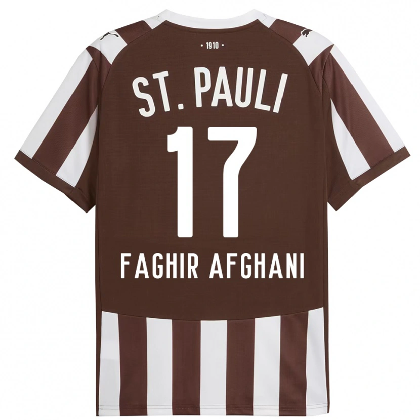 Danxen Niño Camiseta Younan Faghir Afghani #17 Café Blanco 1ª Equipación 2025/26 La Camisa