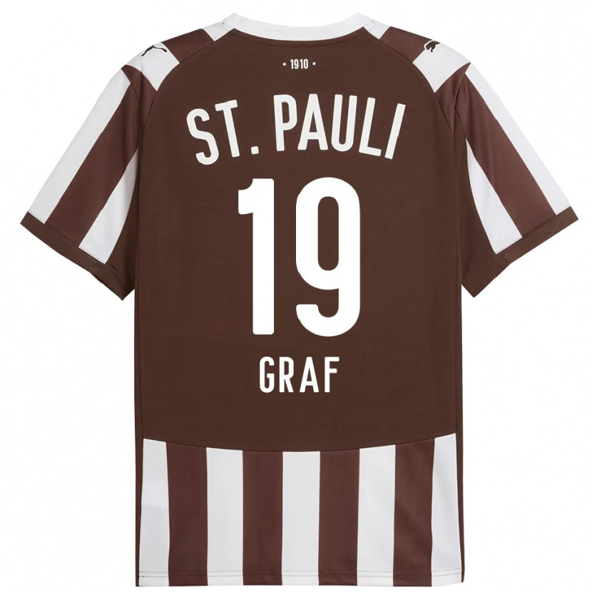 Danxen Niño Camiseta Alexander Graf #19 Café Blanco 1ª Equipación 2025/26 La Camisa