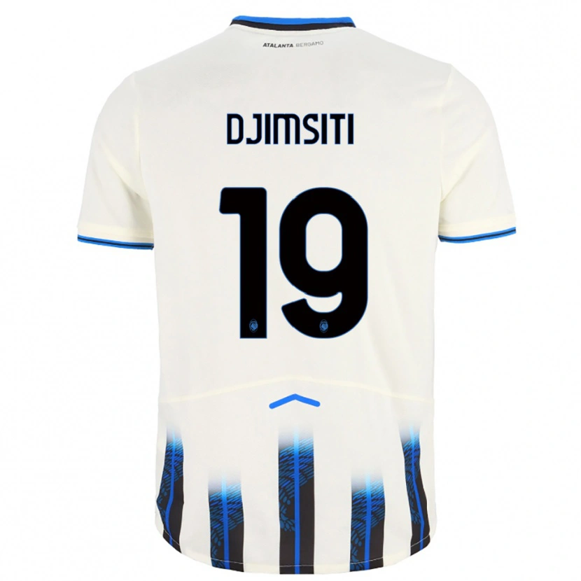 Danxen Niño Camiseta Berat Djimsiti #19 Blanco Azul 2ª Equipación 2025/26 La Camisa
