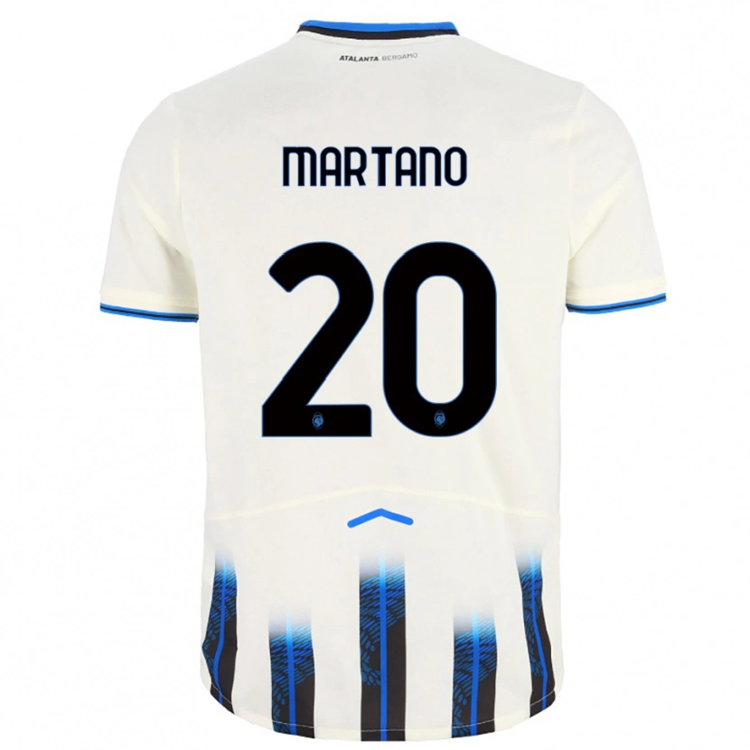 Danxen Niño Camiseta Aldo Martano #20 Blanco Azul 2ª Equipación 2025/26 La Camisa