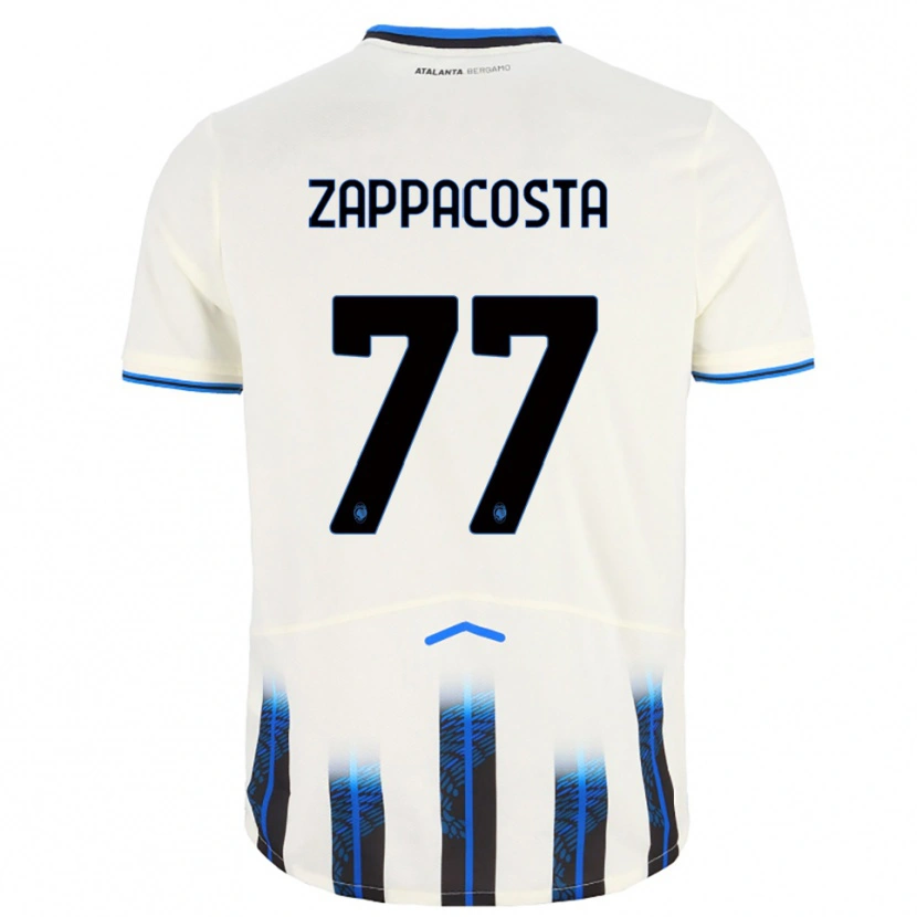 Danxen Niño Camiseta Davide Zappacosta #77 Blanco Azul 2ª Equipación 2025/26 La Camisa