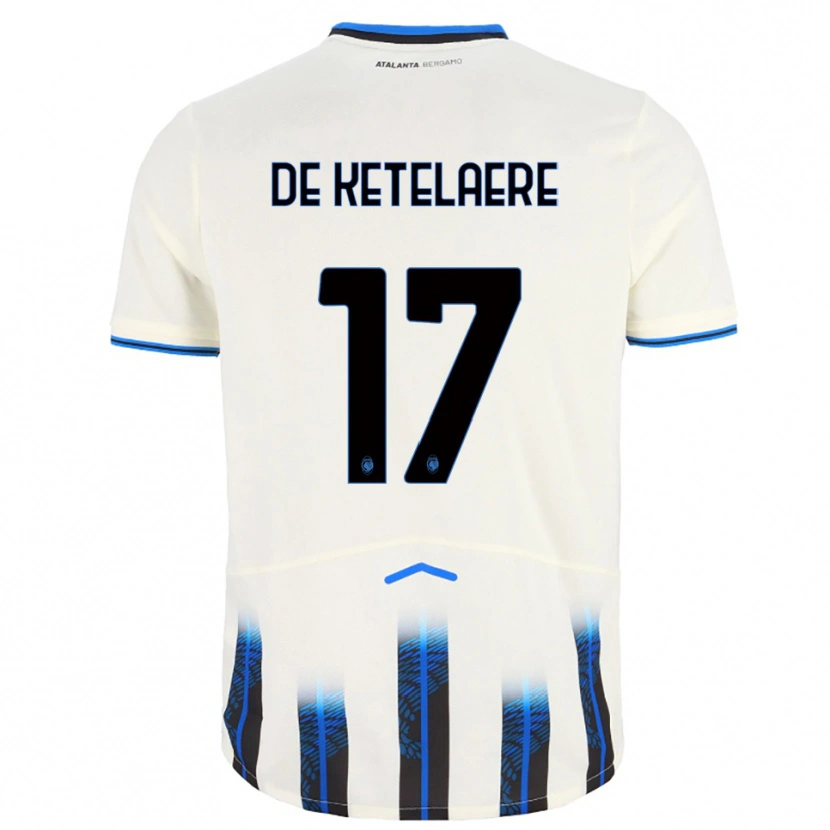 Danxen Niño Camiseta Charles De Ketelaere #17 Blanco Azul 2ª Equipación 2025/26 La Camisa
