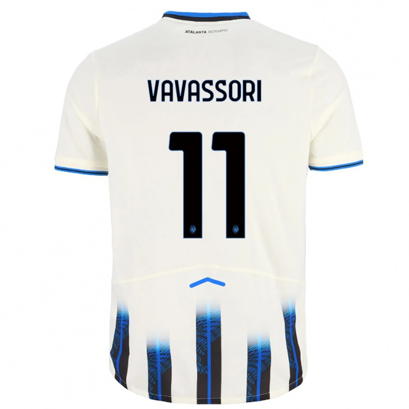 Danxen Niño Camiseta Dominic Vavassori #11 Blanco Azul 2ª Equipación 2025/26 La Camisa