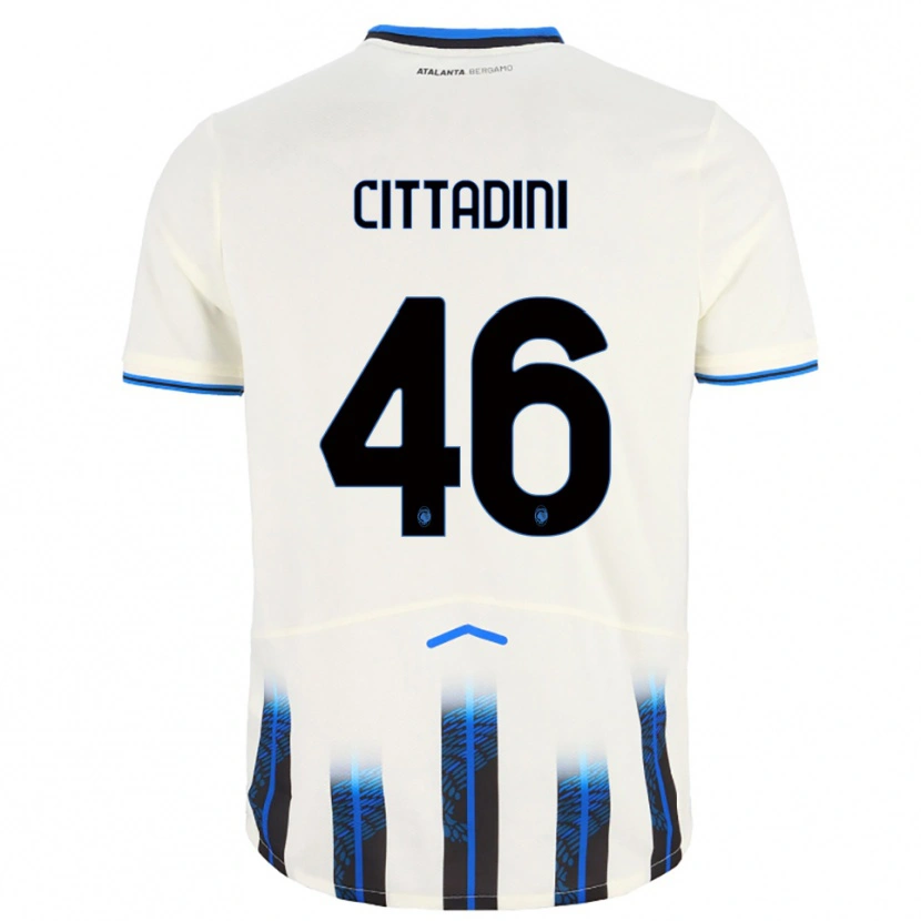 Danxen Niño Camiseta Giorgio Cittadini #46 Blanco Azul 2ª Equipación 2025/26 La Camisa