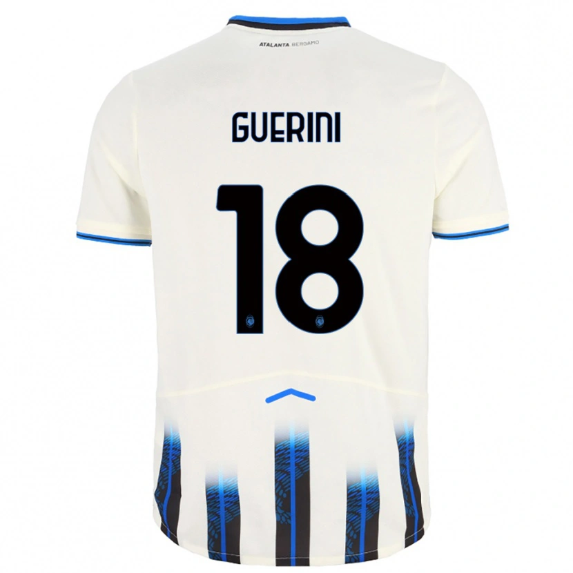 Danxen Niño Camiseta Alessio Guerini #18 Blanco Azul 2ª Equipación 2025/26 La Camisa