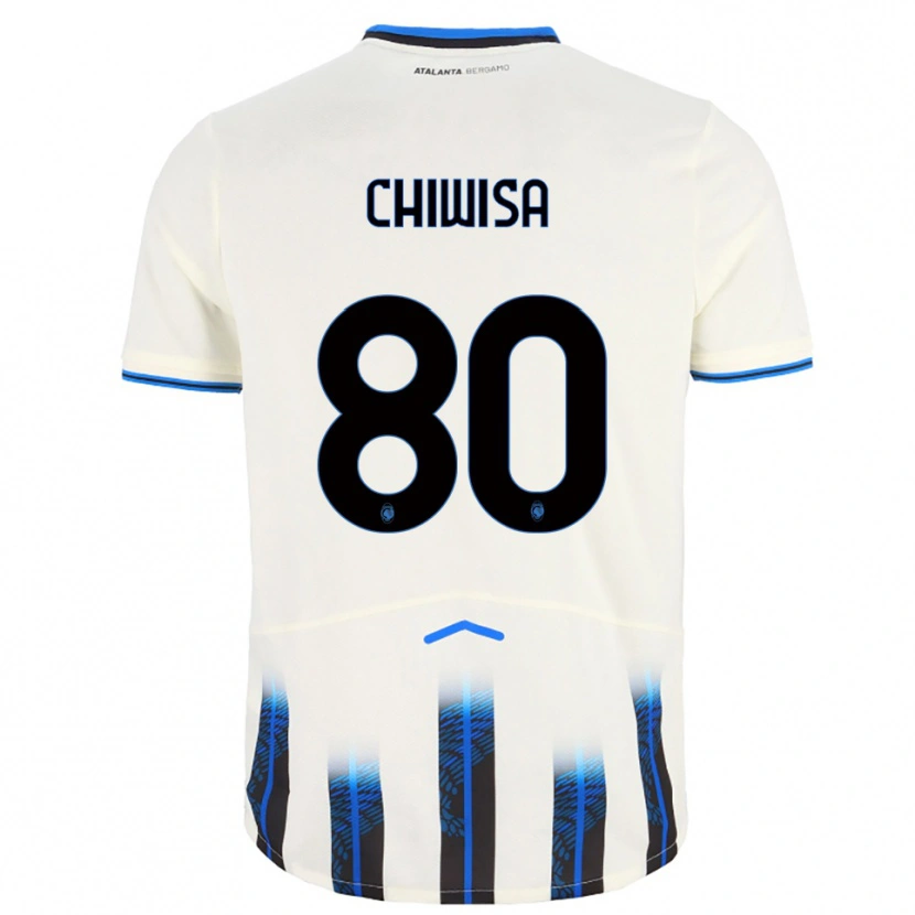 Danxen Niño Camiseta Mannah Chiwisa #80 Blanco Azul 2ª Equipación 2025/26 La Camisa