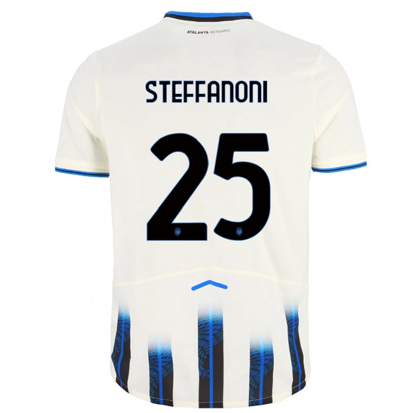 Danxen Niño Camiseta Federico Steffanoni #25 Blanco Azul 2ª Equipación 2025/26 La Camisa