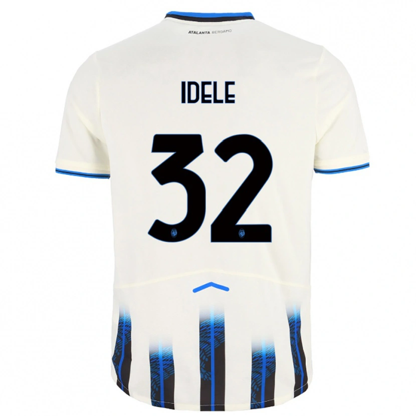 Danxen Niño Camiseta Javison Idele #32 Blanco Azul 2ª Equipación 2025/26 La Camisa