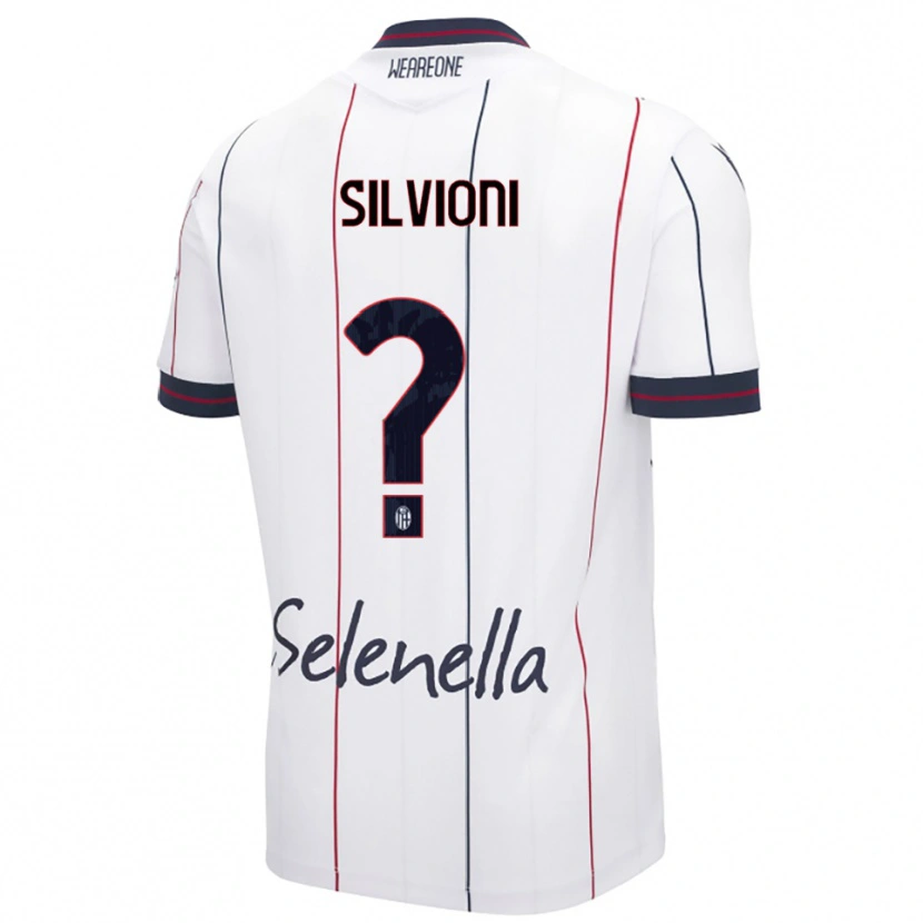 Danxen Niño Camiseta Ludovica Silvioni #0 Blanco Azul Real 2ª Equipación 2025/26 La Camisa