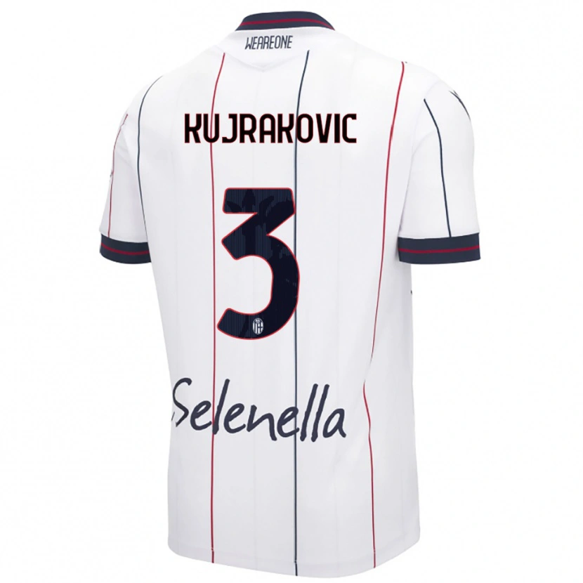 Danxen Niño Camiseta Minel Kujrakovic #3 Blanco Azul Real 2ª Equipación 2025/26 La Camisa