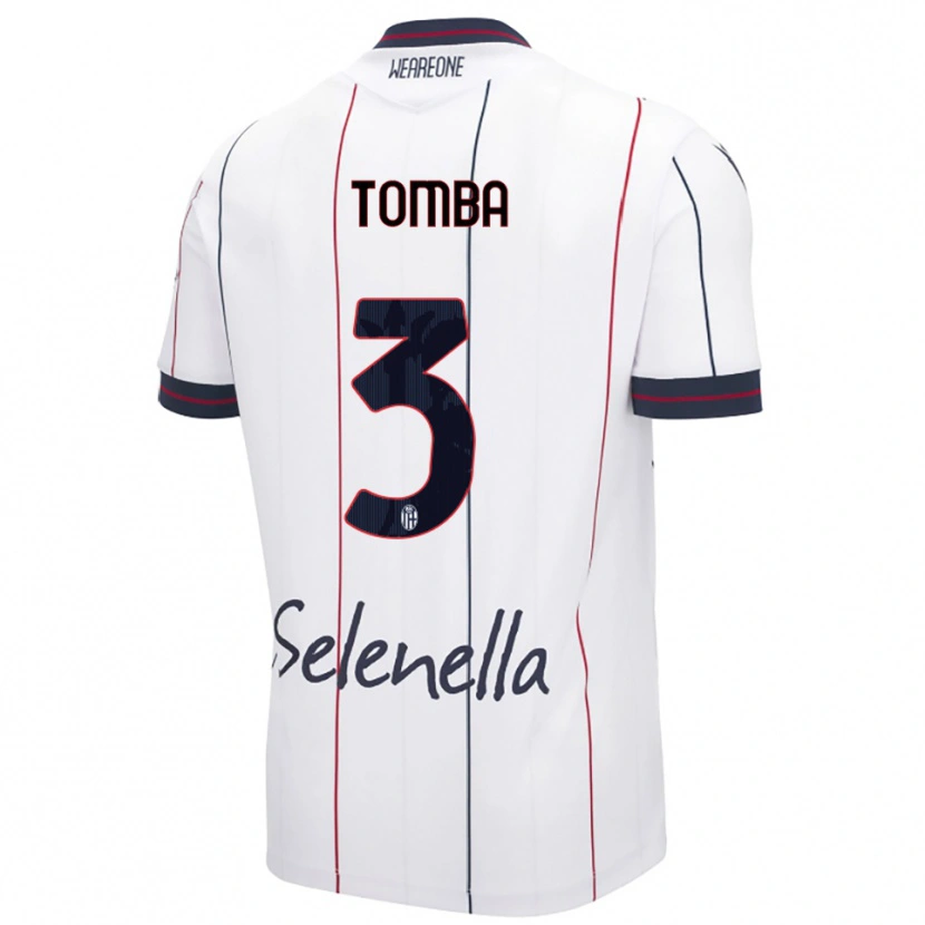 Danxen Niño Camiseta Davide Tomba #3 Blanco Azul Real 2ª Equipación 2025/26 La Camisa