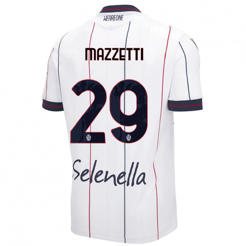 Danxen Niño Camiseta Gabriele Mazzetti #29 Blanco Azul Real 2ª Equipación 2025/26 La Camisa