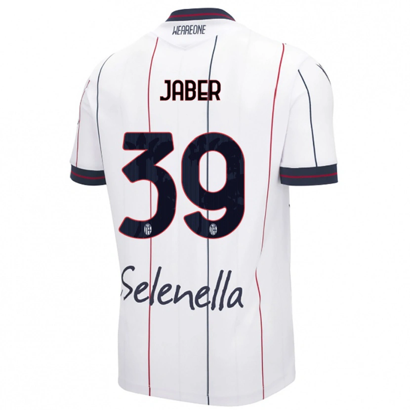 Danxen Niño Camiseta Ali Jaber #39 Blanco Azul Real 2ª Equipación 2025/26 La Camisa
