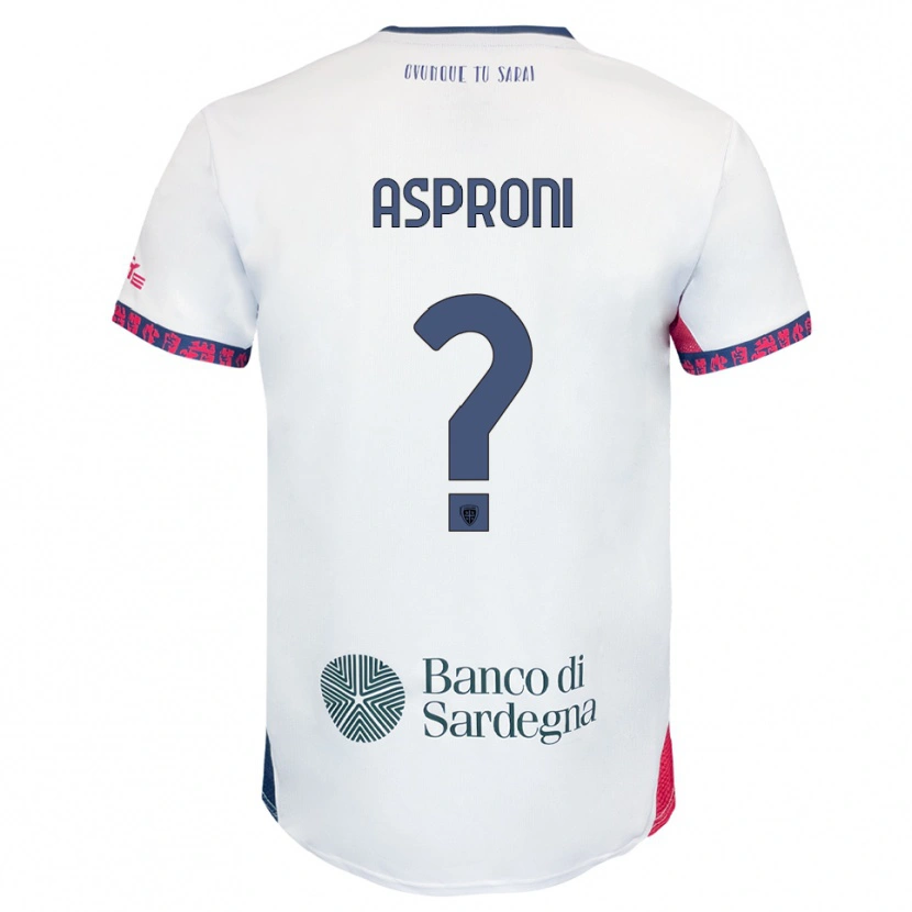 Danxen Niño Camiseta Luca Asproni #0 Blanco Marino Rojo 2ª Equipación 2025/26 La Camisa