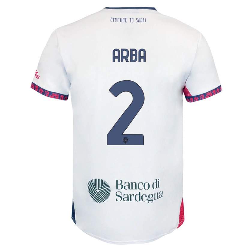 Danxen Niño Camiseta Federico Arba #2 Blanco Marino Rojo 2ª Equipación 2025/26 La Camisa