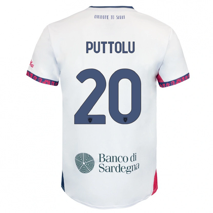 Danxen Niño Camiseta Diego Puttolu #20 Blanco Marino Rojo 2ª Equipación 2025/26 La Camisa