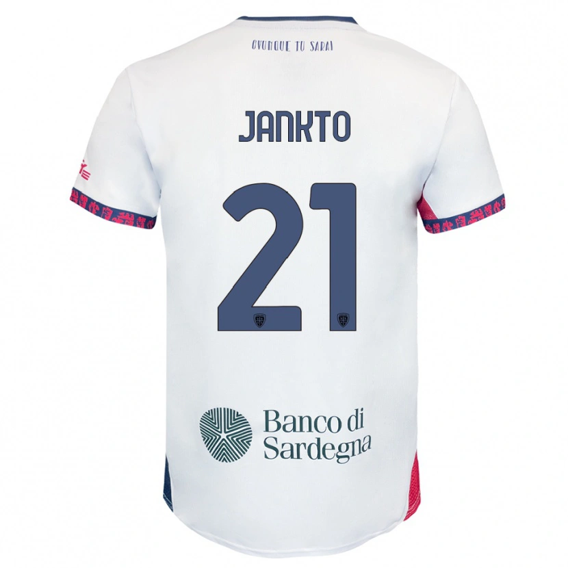 Danxen Niño Camiseta Jakub Jankto #21 Blanco Marino Rojo 2ª Equipación 2025/26 La Camisa