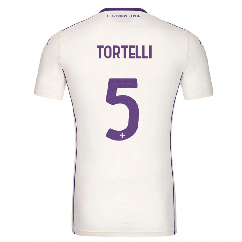 Danxen Niño Camiseta Alice Tortelli #5 Blanco Púrpura Rojo 2ª Equipación 2025/26 La Camisa