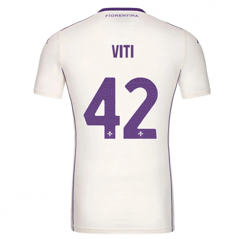 Danxen Niño Camiseta Mattia Viti #42 Blanco Púrpura Rojo 2ª Equipación 2025/26 La Camisa