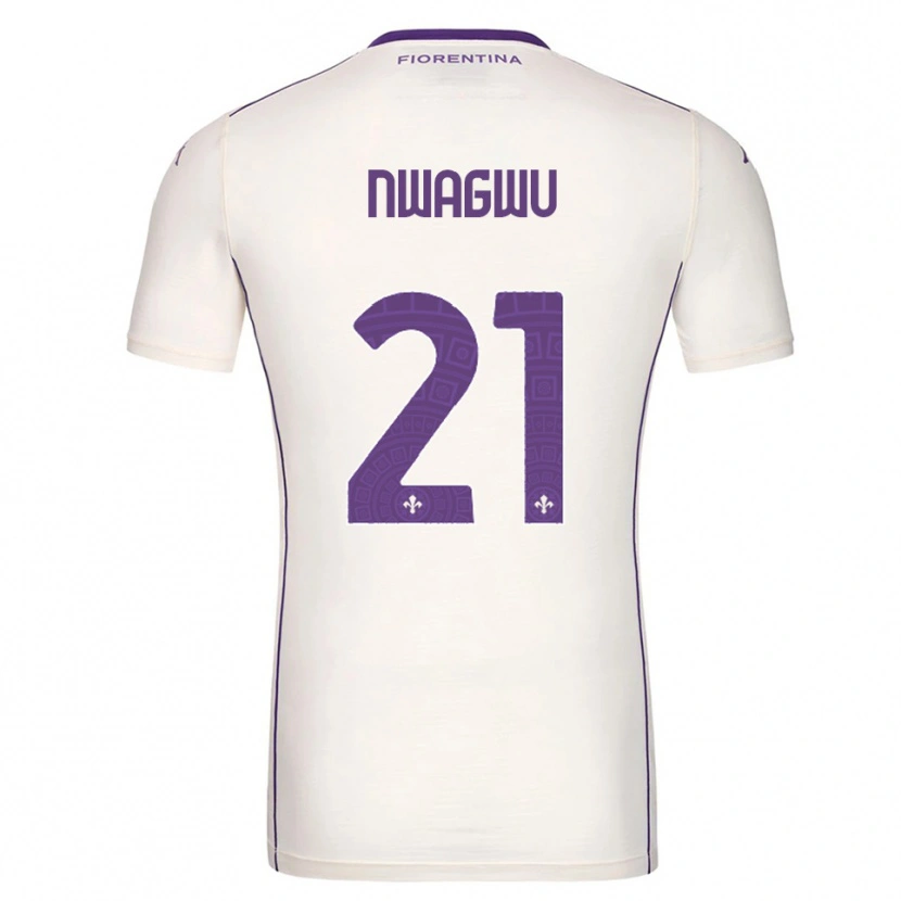 Danxen Niño Camiseta Ikenna Nwagwu #21 Blanco Púrpura Rojo 2ª Equipación 2025/26 La Camisa