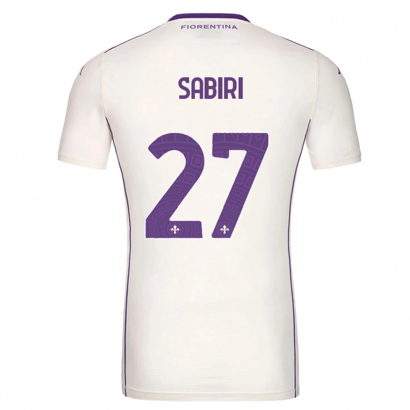 Danxen Niño Camiseta Abdelhamid Sabiri #27 Blanco Púrpura Rojo 2ª Equipación 2025/26 La Camisa