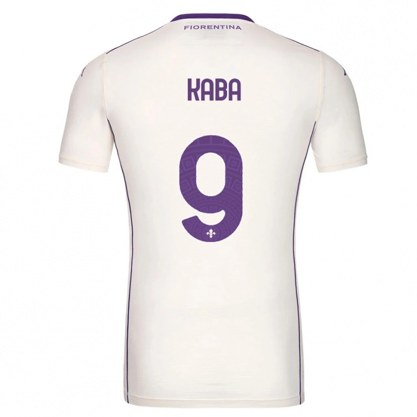 Danxen Niño Camiseta Karamoko Kaba #9 Blanco Púrpura Rojo 2ª Equipación 2025/26 La Camisa