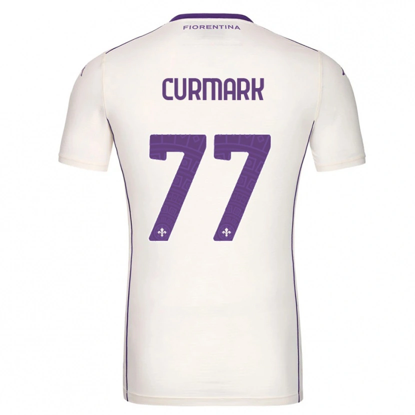 Danxen Niño Camiseta Filippa Curmark #77 Blanco Púrpura Rojo 2ª Equipación 2025/26 La Camisa