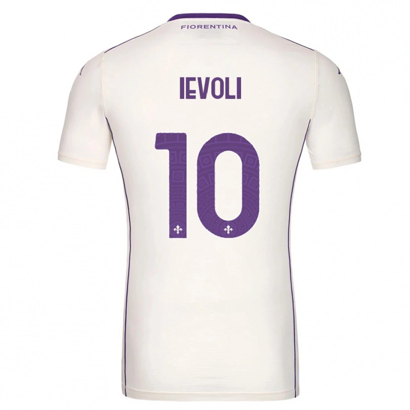 Danxen Niño Camiseta Mattia Ievoli #10 Blanco Púrpura Rojo 2ª Equipación 2025/26 La Camisa